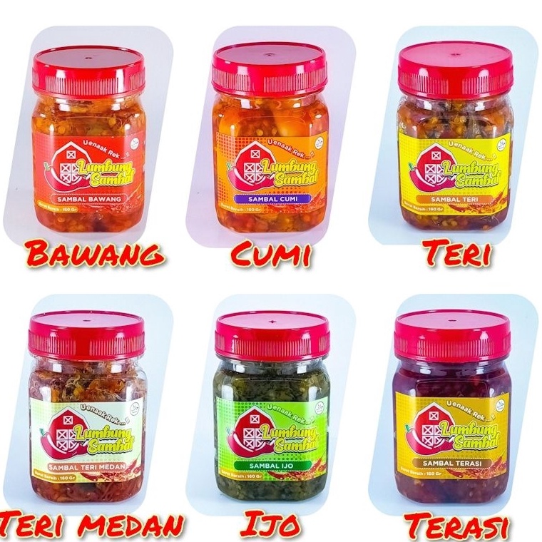 

Sale Lumbung Sambal Sambal bawang cumi ijo teri teri medan terasi pedas nampol enak lezat murah terlaris H33