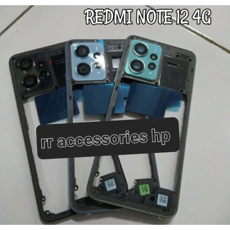 Bazel - Tulang Tengah Bezzel - Middle Frame Xiaomi Redmi Note 12 4G