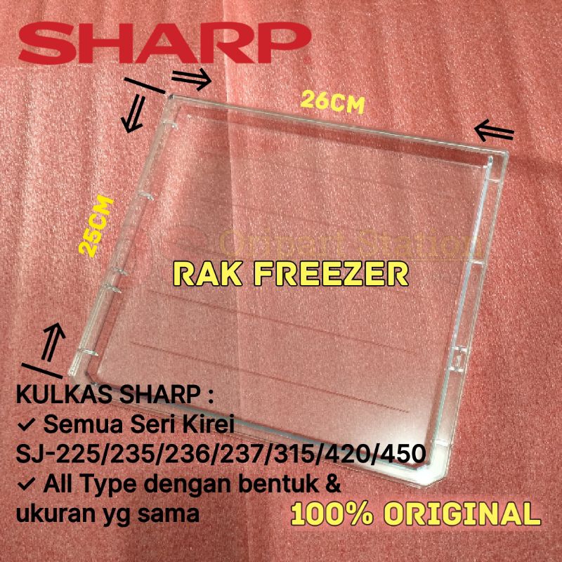 RAK FREEZER KECIL KULKAS SHARP 2 PINTU ORIGINAL