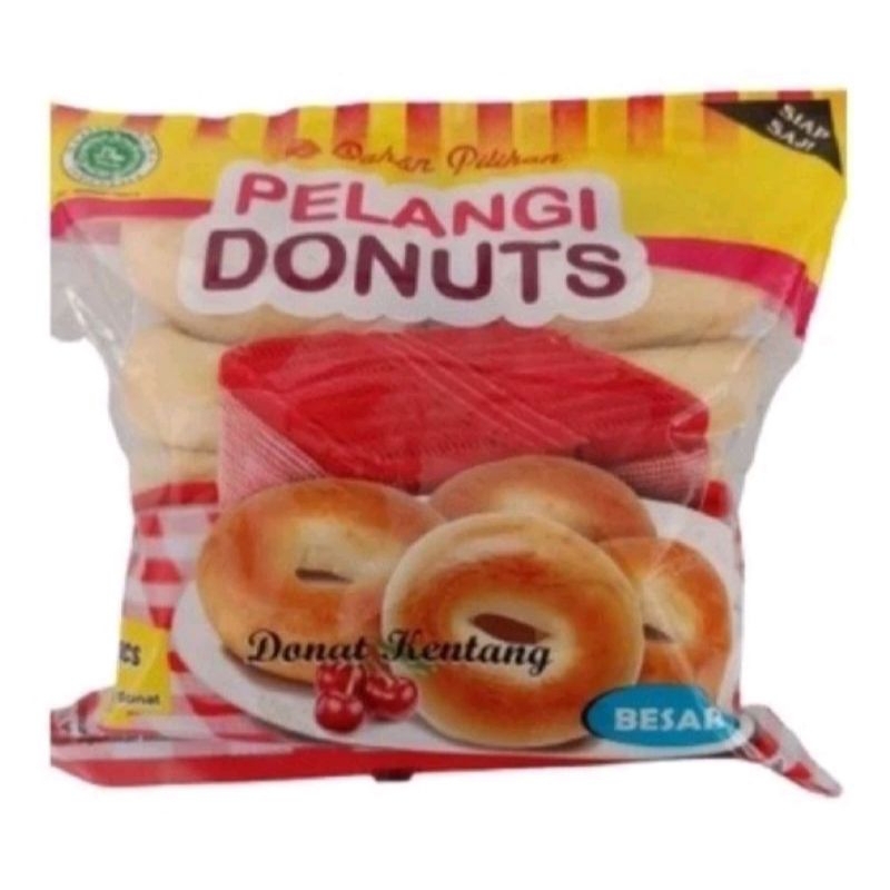 

Pelangi Donuts Kentang Besar Isi 10