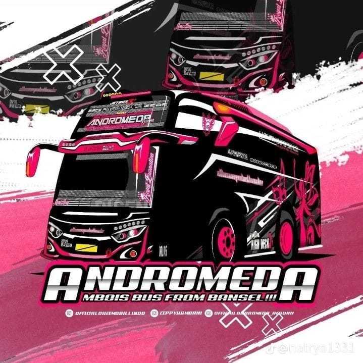 5 PCS STIKER BUSMANIA ANDROMEDA