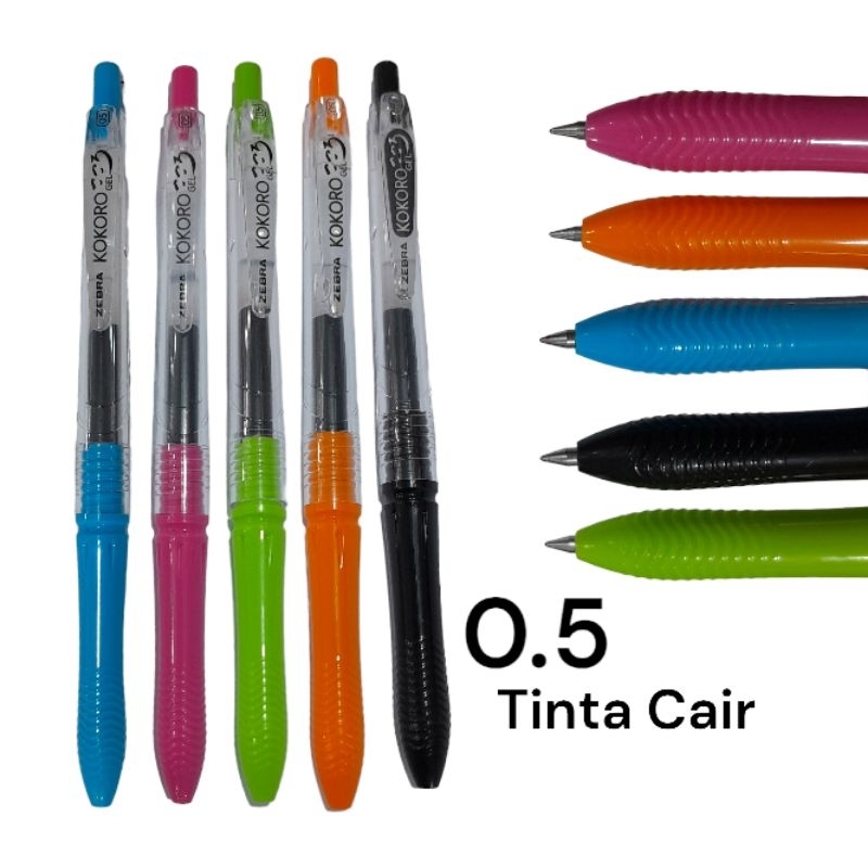 

3 PCS Pulpen Zebra Kokoro Gel Hitam 0.5 / Kokoro Sweet Gel
