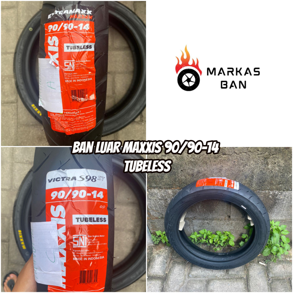 BAN LUAR MOTOR MERK MAXXIS 90/90-14 TUBLESS BAN MOTOR MATIC || BAN LUAR MATIC MAXXIS 90/90-14 TUBLES