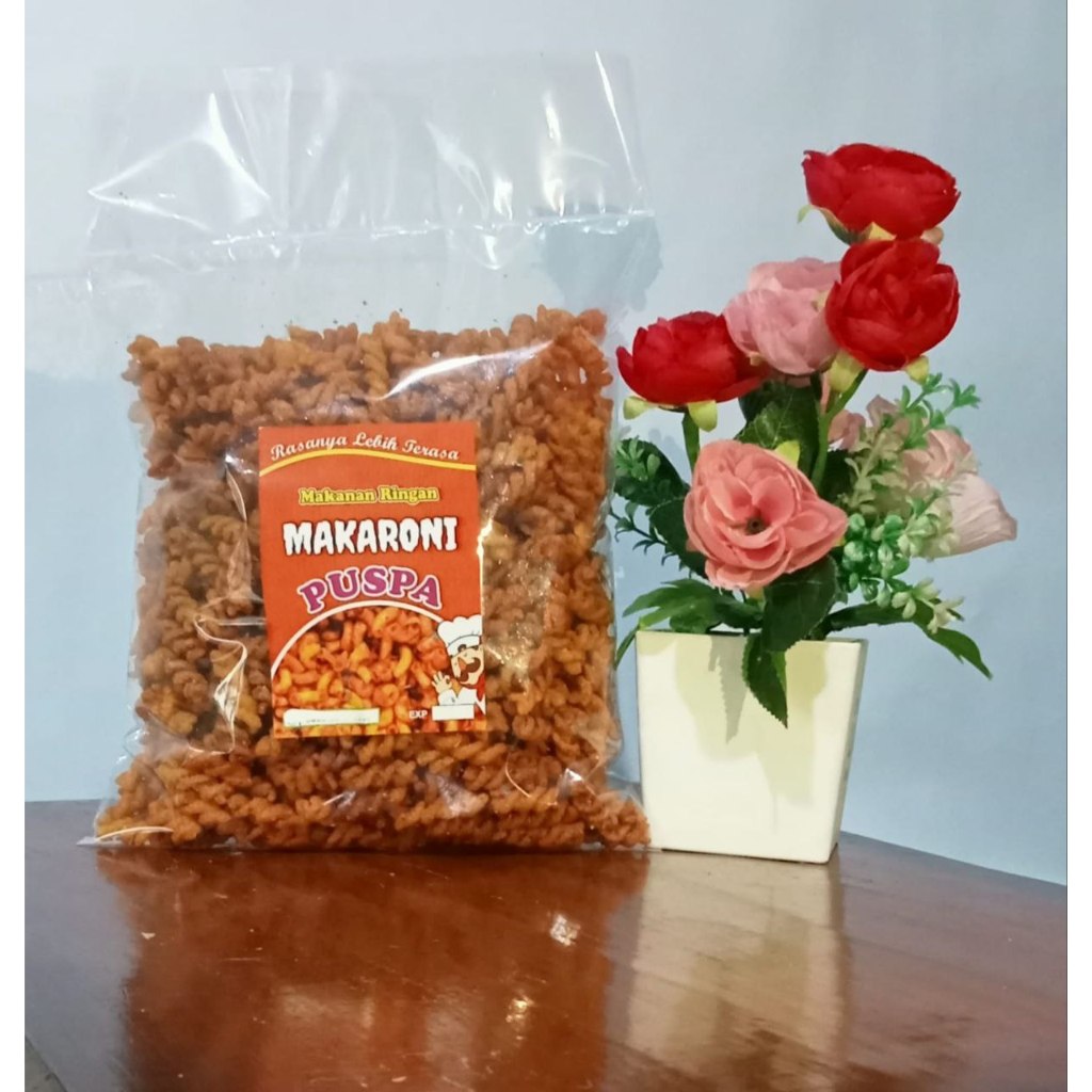 

Puspa snack cemilan ringan viral Makaroni Spiral Pedas 500 gram
