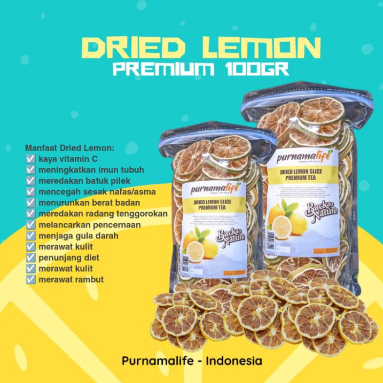 

Promo Purnamalife Teh lemon kering iris 9gr WARNA TIDAK GOSONG lemon teadried lemon slice premium tea FRM