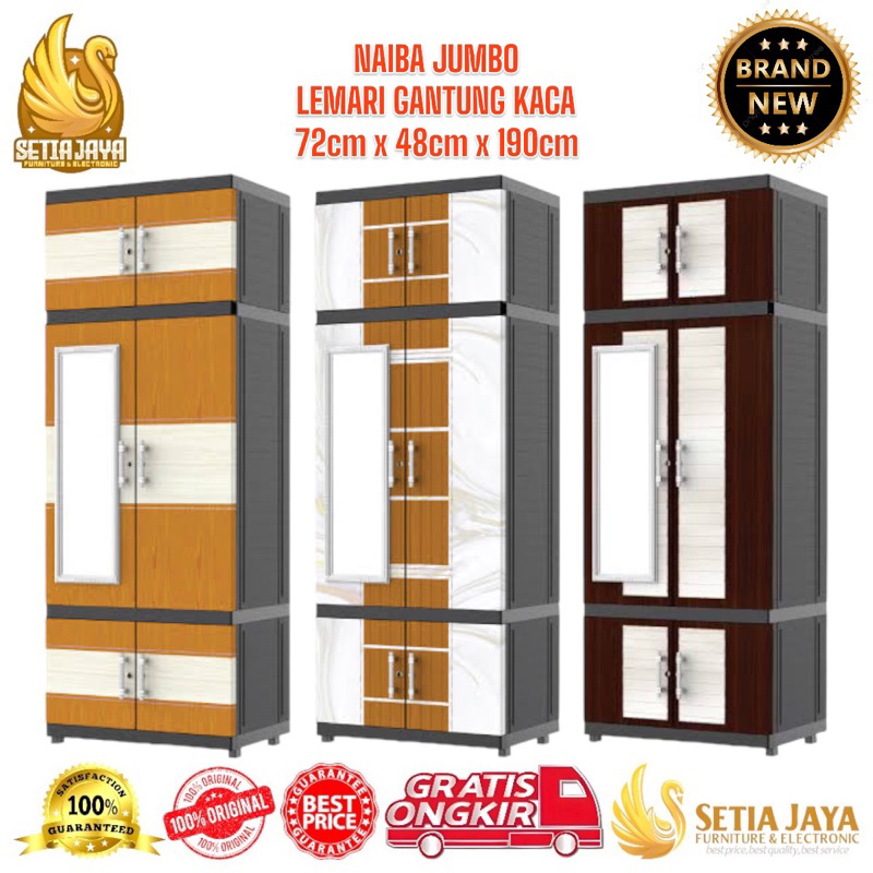 Naiba Lemari Gantung Jumbo Kaca / Lemari Naiba Gantung Kaca Jumbo