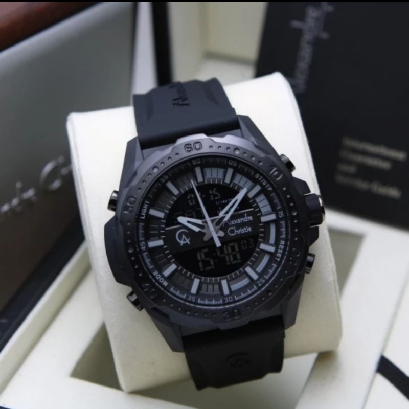 JAM TANGAN ALEXANDRE CHRISTIE AC 9386 KARET PRIA ORIGINAL GARANSI