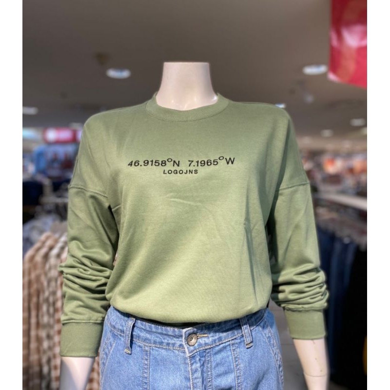 sweater wanita logo jeans original new arrival