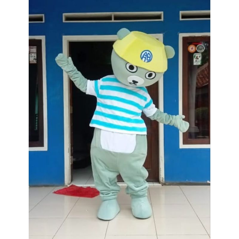 Kostum badut beruang topi