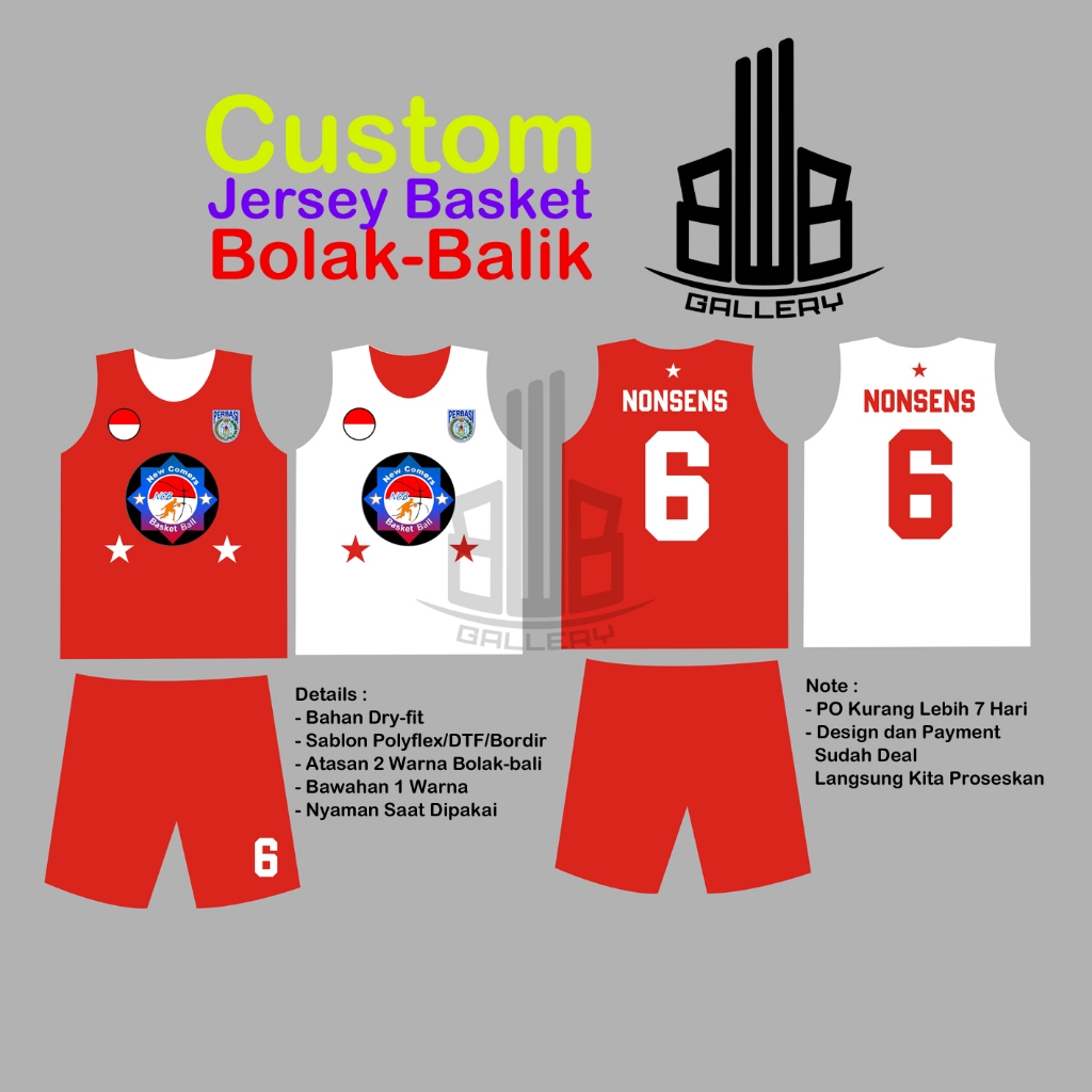 JERSEY BASKET CUSTOM / STELAN BASKET CUSTOM / DESIGN SENDIRI