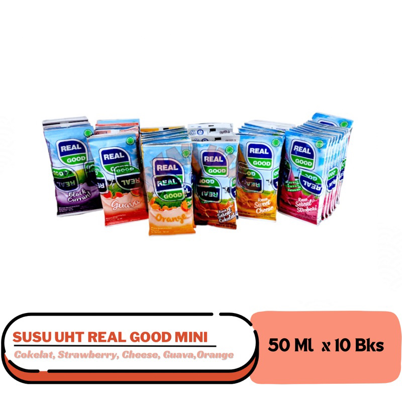 

Susu UHT Real Good PACK - Netto 50ml x 10 bungkus
