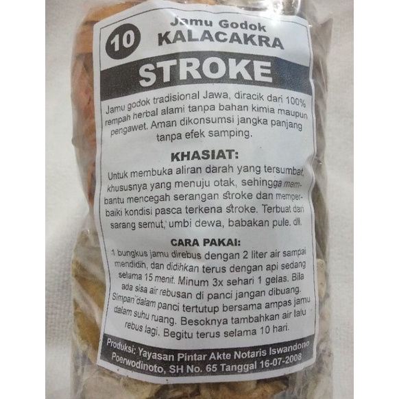 

ORIGINAL JAMU STROKE JAMU GODOK IZIN DINKES HALAL MUI