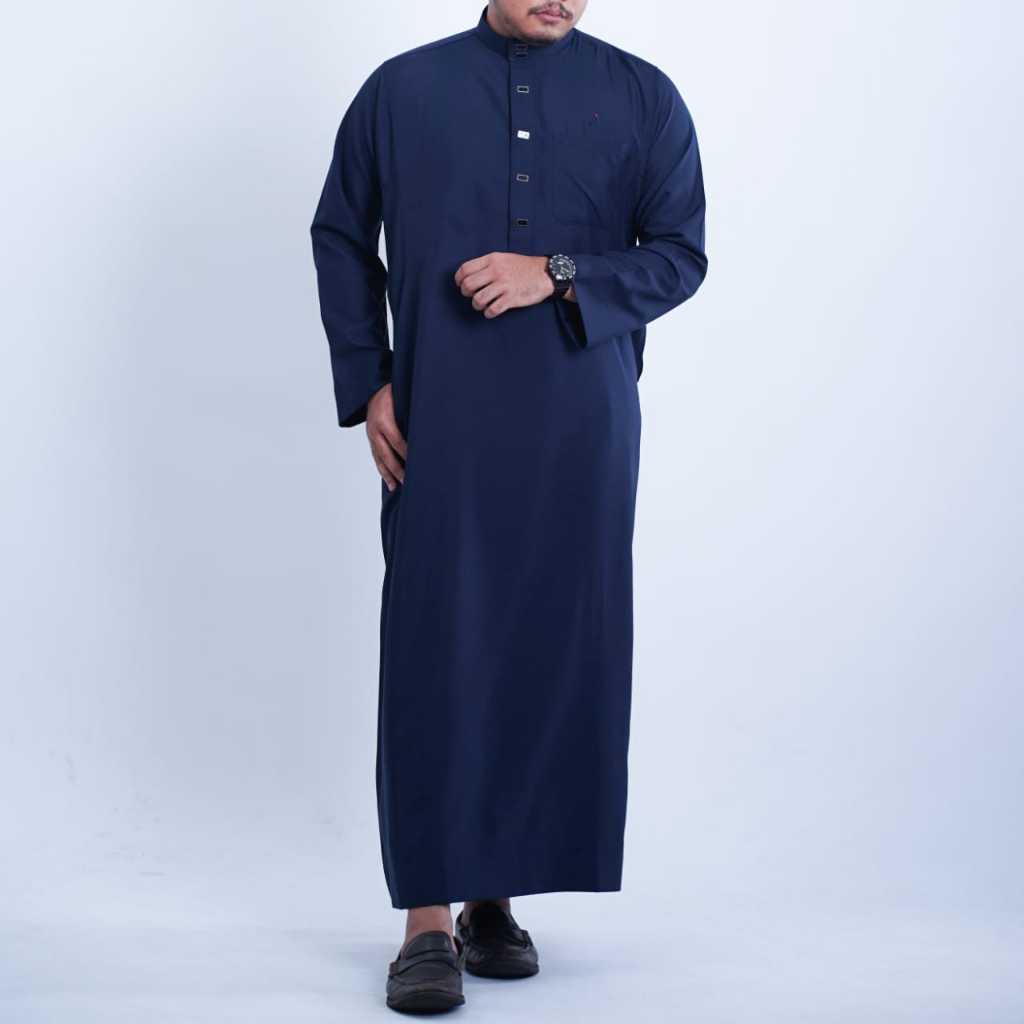 Abiyu Gamis Slimfit Pria Premium Lengan Panjang Katun Minyak 01