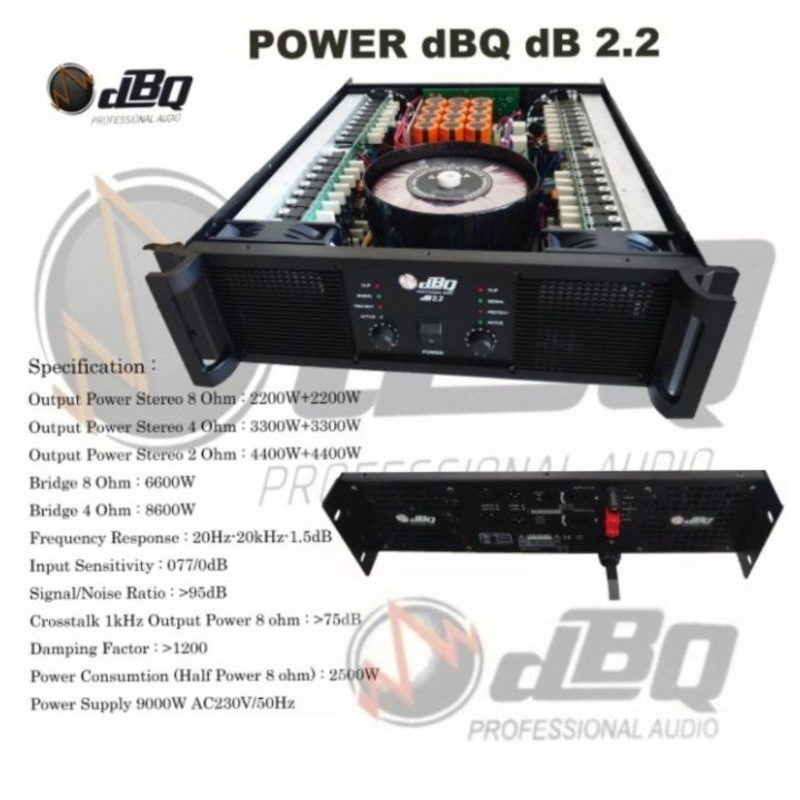 POWER DBQ 2.2 POWER CLAS GB POWER 2 CHANNEL POWER 2X 2200
