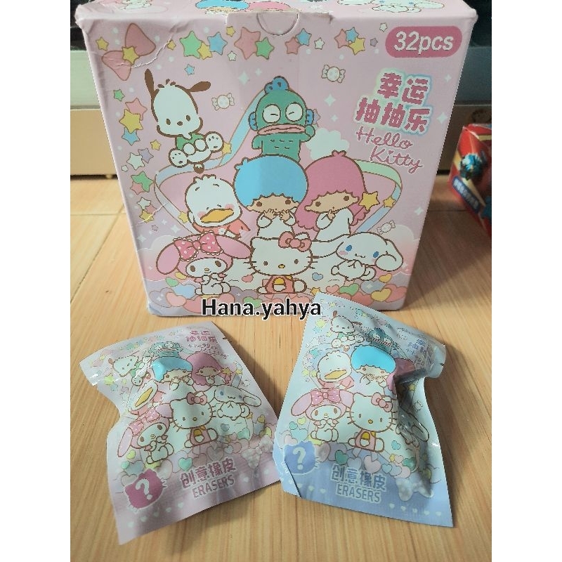 

Mystery bag sanrio | misteri bag sanrio | penghapus sanrio | my melody | kuromi | little twin stars | cinnamoroll | lotso | pokemon