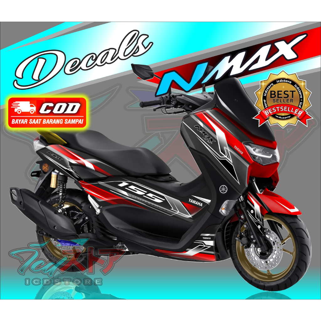 DECAL NMAX NEW GRAFIS BLACK / STICKER VARIASI / NMAX 2020