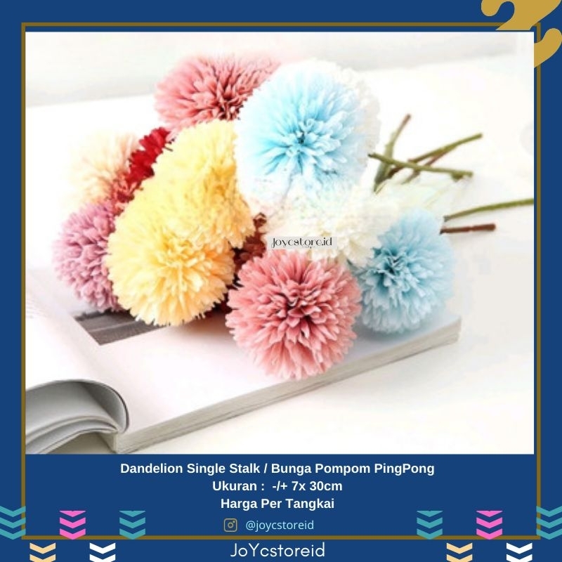 Bunga Dandelion Palsu Per Tangkai | Bunga Artificial Dandelion | Bunga Hias