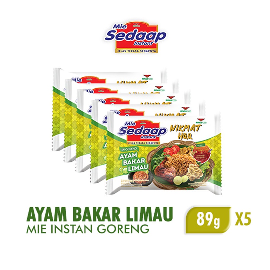 

CWYW6894 99 BRANDS FESTIVAL Sedaap Mie Instan Ayam Bakar Limau Bag 89 gr x5