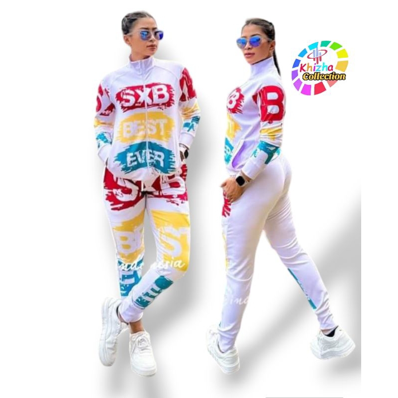 SXB SPORT -  SETELAN OLAHRAGA SENAM WANITA AEROBIC JAKET AND JOGGER