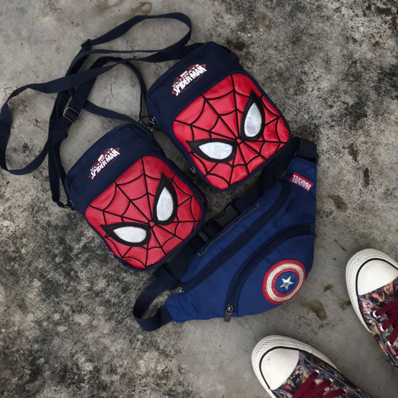 Tas anak SlingBag Spider man by MARVEL original | tas slempang anak laki laki original