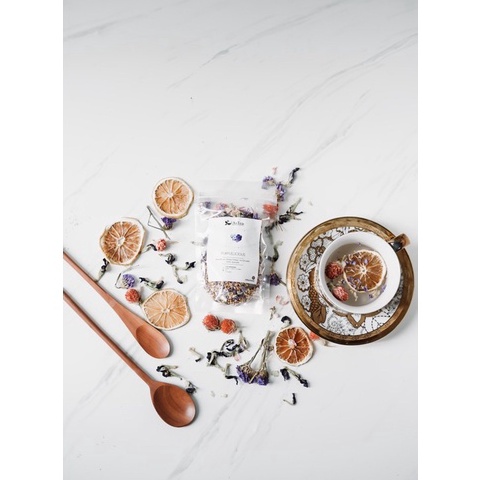 

PCLW1775 ORIGINAL Purplelicious tisane telang globe amarant forget me not