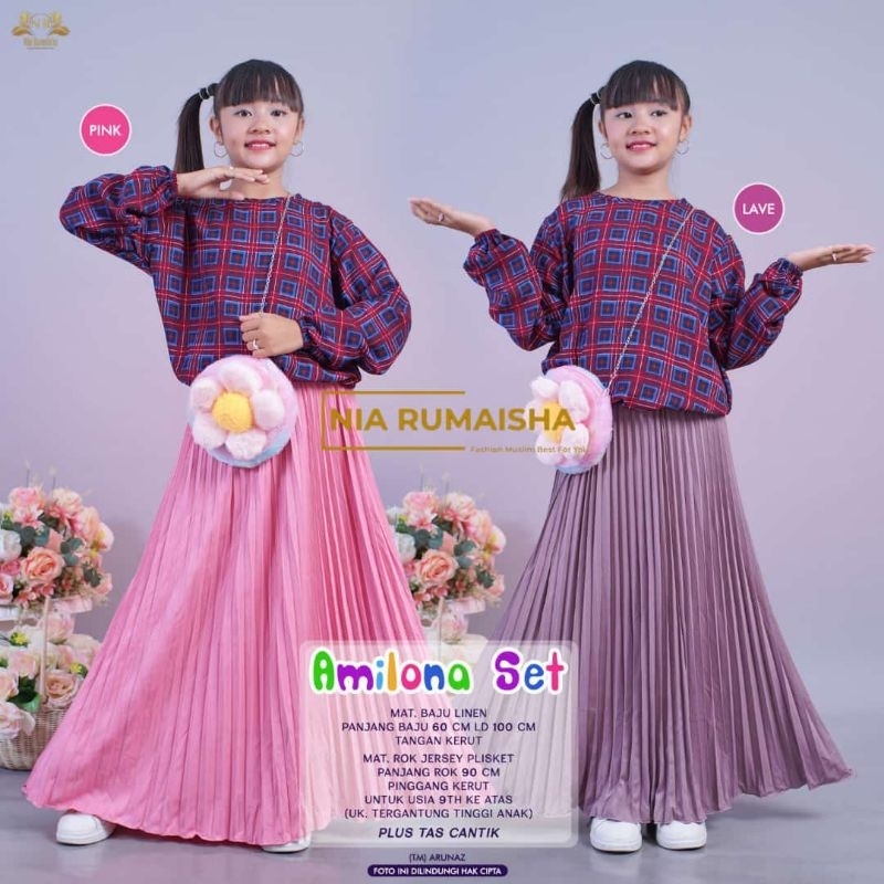 GAMIS FUTCIA MEO SET DRESS KIDS ORIGINAL NIA RUMAISHA