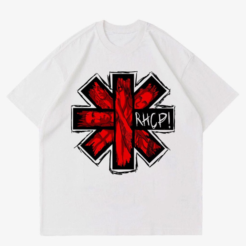 KAOS BAND RHCP | T-SHIRT BAND RHCP WHITE | BAJU BAND PRIA PUTIH