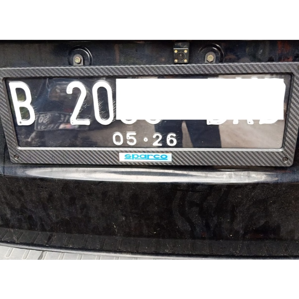 CC Cover Plat Nomor Mobil Acrylik CARBON Tempat Plat Nomor CARBON