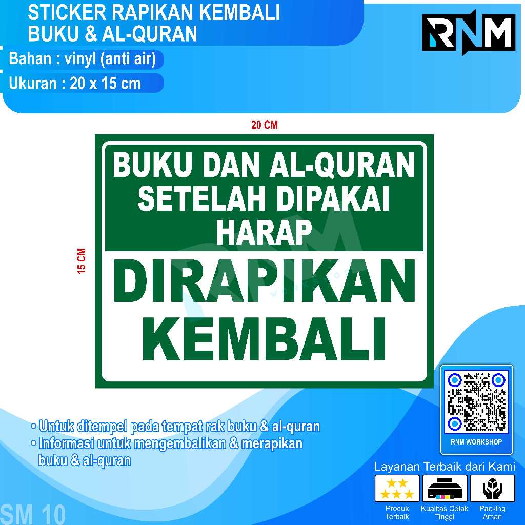 

STICKER RAPIKAN KEMBALI BUKU DAN AL QURAN