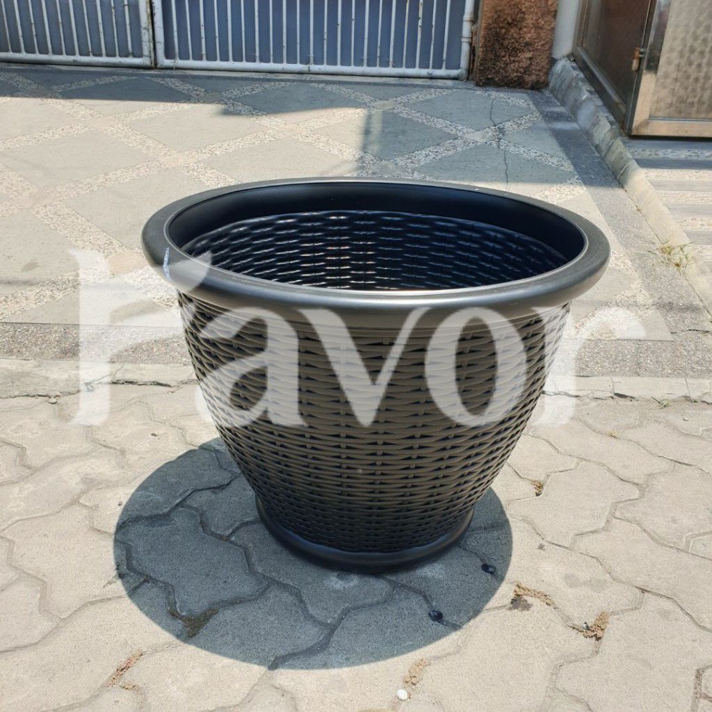 Pot Plastik Besar Jumbo Rotan 60 Tabulampot Tanaman Buah Bunga & PePohonan