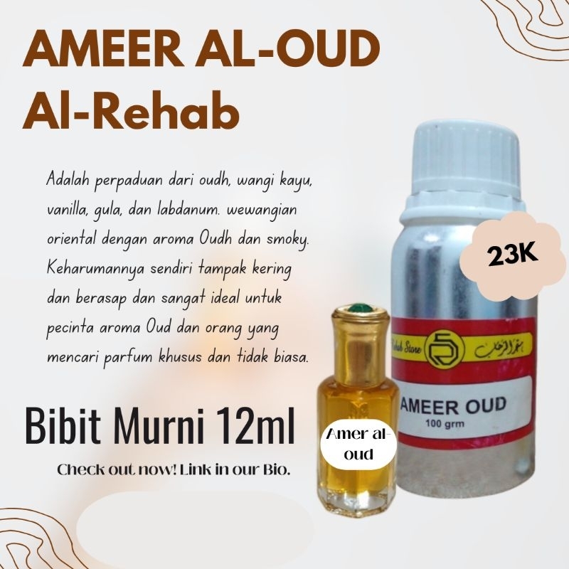 BIBIT MURNI AMEER AL-OUD AL-REHAB | BEST SELLER ARABIAN PARFUM
