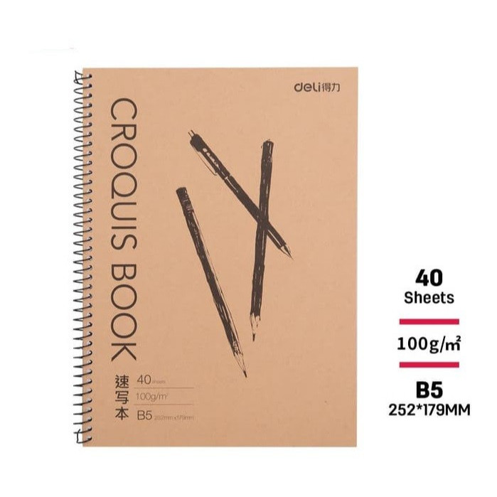 

Buku Gambar Sketsa DELI Sketch Book B5 40 Lembar 7697