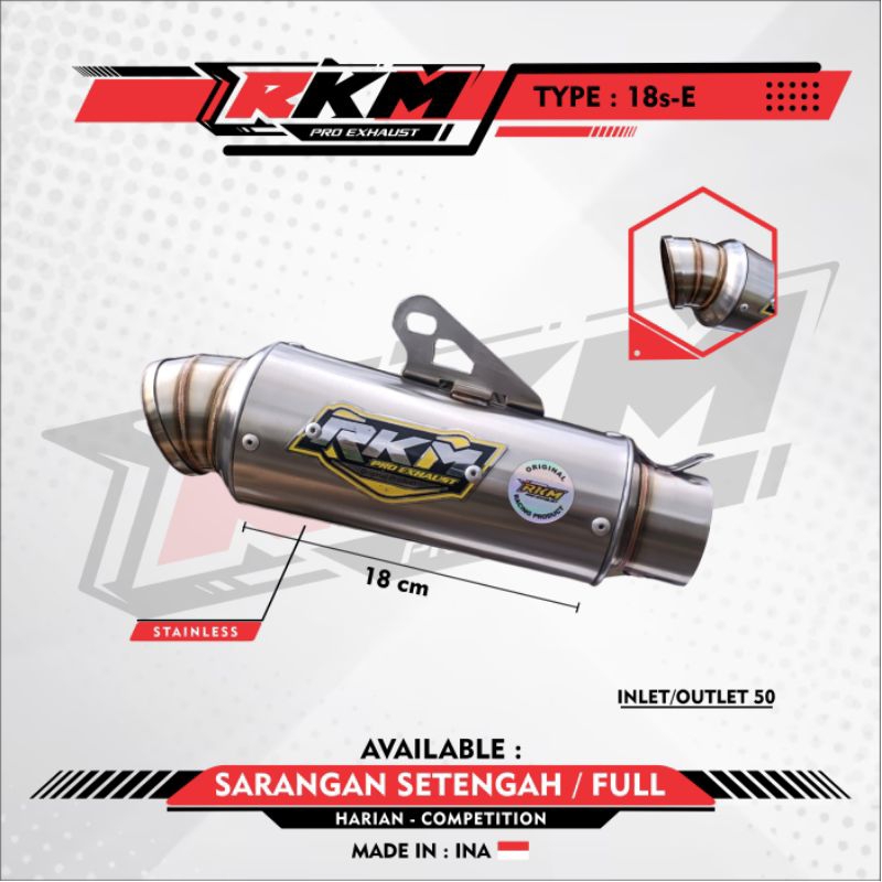 Silincer/Selencer Only /Silencer Knalpot p18 // ORIGINAL RKM PRO EXHAUST