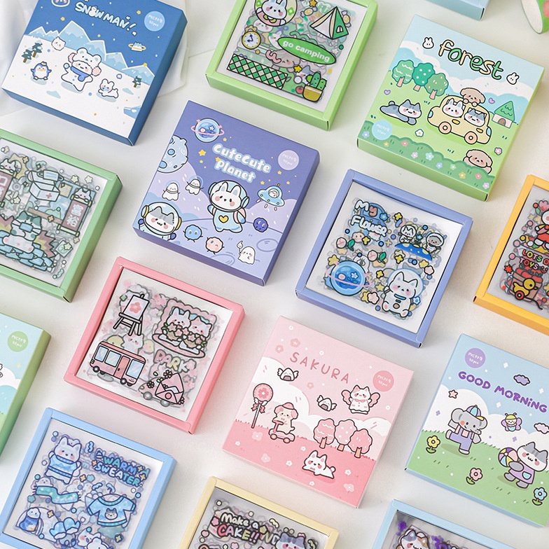 

Best seller Sticker Box Stiker Set Aesthetic Dekor Buku Tumbrl Animal 1 Box 1 Lembar 71