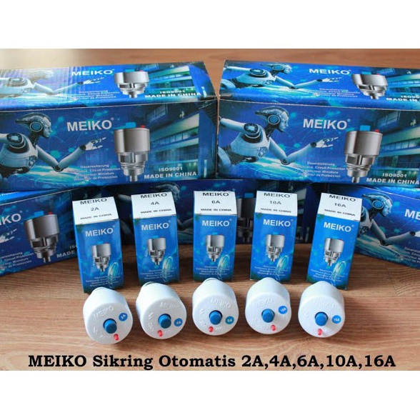 Terlaris Sekring otomatis Listrik 2A 4A 6A 1A 16A sekring otomatis meiko new pallas Auto push sekeri