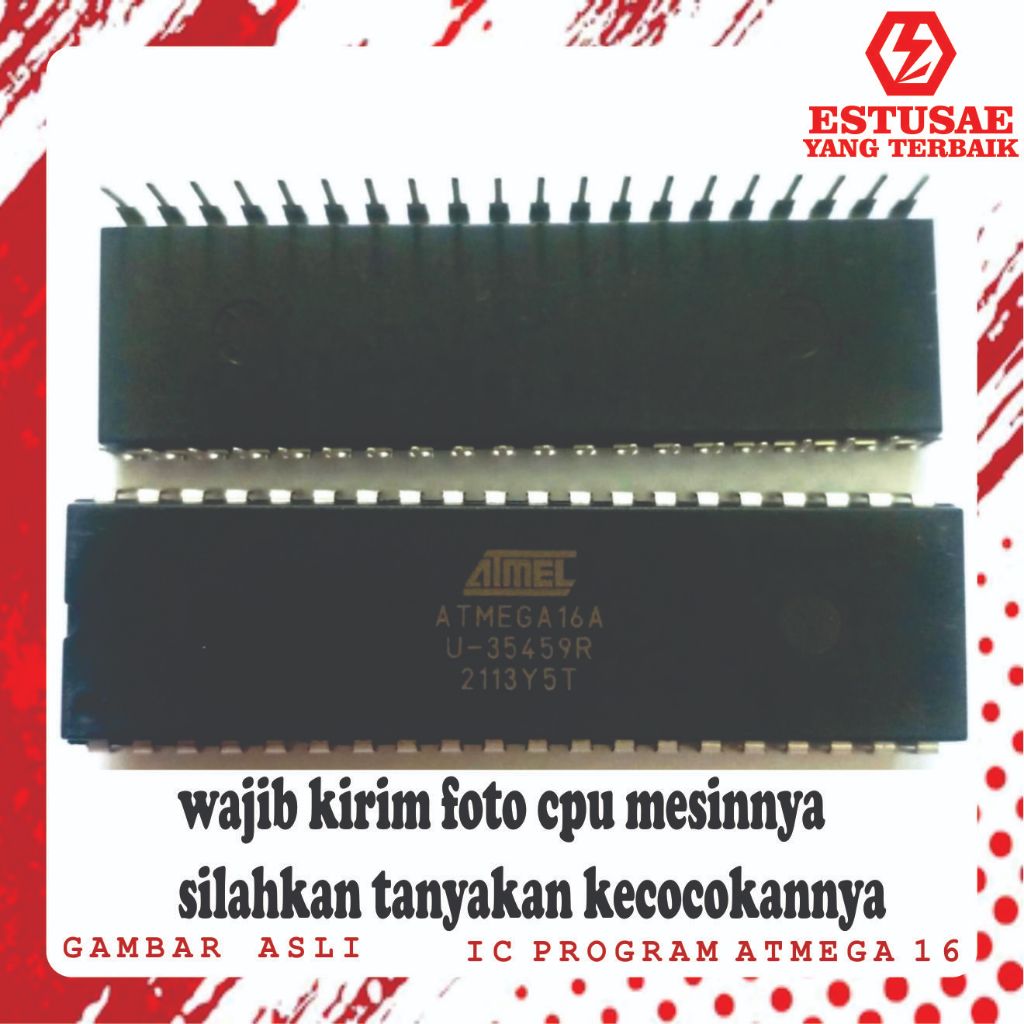 IC PROGRAM ATMEGA16 A ORIGINAL AISI CPU MODUL POM MINI DIGITAL PERTAMINI- ESTUSAE