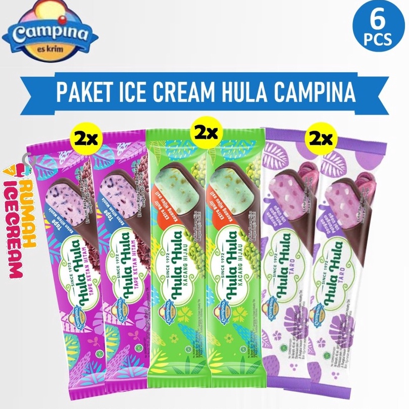 

XYBF6949 Ready Stok Es Krim Paket Hula Campina 6 pcs