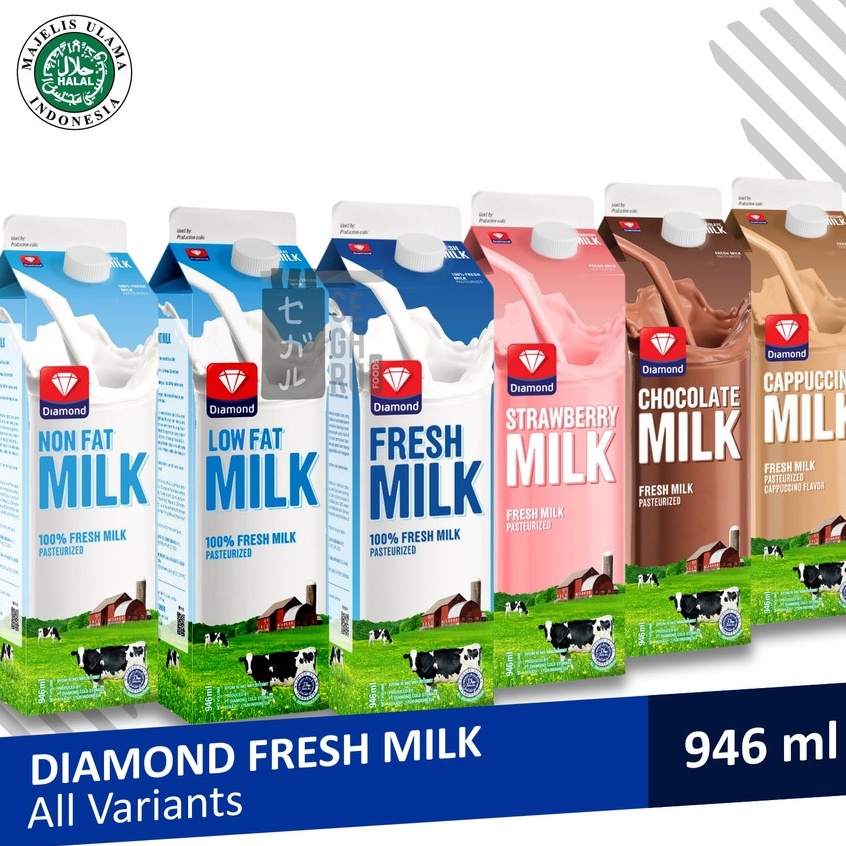 

QLHD93 HOT Susu Diamond Fresh Milk Susu Segar Pasteurisasi 946ml