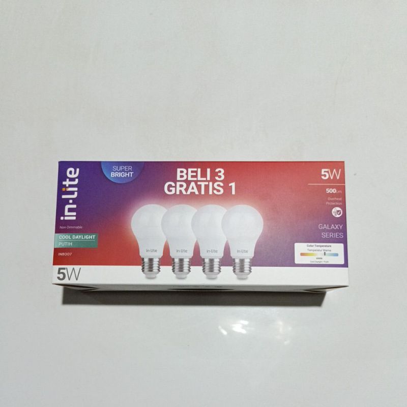[COD] LED Bulb In-Lite 5 Watt Paket Balon Lampu LED