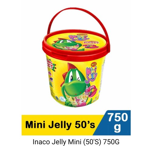 

INACO JELLY TIMBA ISI 50 CUPS Sharing Bucket 750 gram Toples