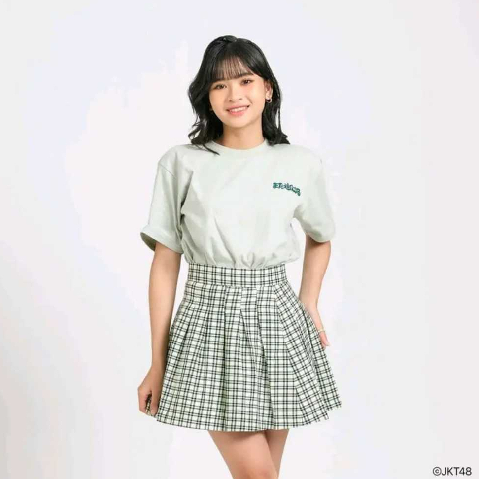 T-Shirt Kaos JKT48 Birtday Flora Syafiq (Flora) | Unisex hijau khaki