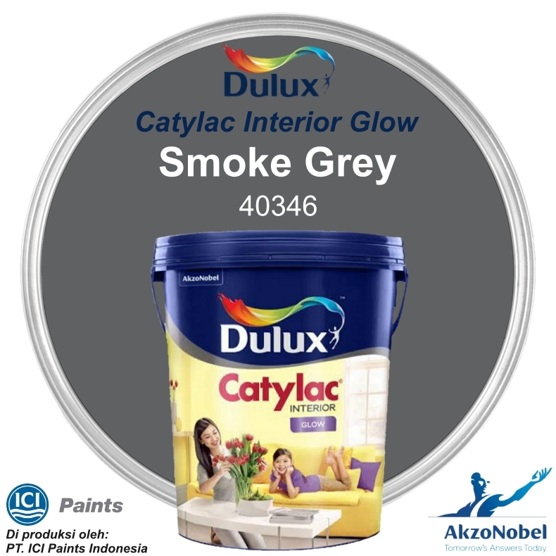 CAT DULUX CATYLAC GLOW 4.5 KG - SMOKE GREY 40346