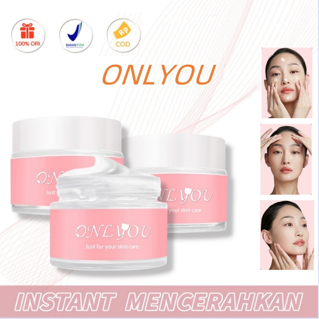 【Beli 1 Gratis 1】ONLYOU Cream Pot M polos / Cream KKK polos (pelembab wajah, PlainFaceCream)