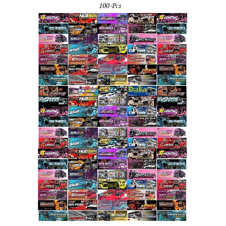 

Stiker Bus Viral Telolet Basuri 100 Pcs Bahan Glossy Anti Air Ratu Maher Kids Panda Black Pink Mooneyes Draka Tuan Muda Casper White Roses Jupiter Tunggal jaya Winspector Aleena