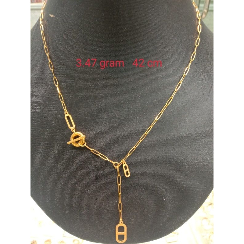 Kalung Emas Kuning Berat 3.47 Gram Panjang 42 cm Kadar 375