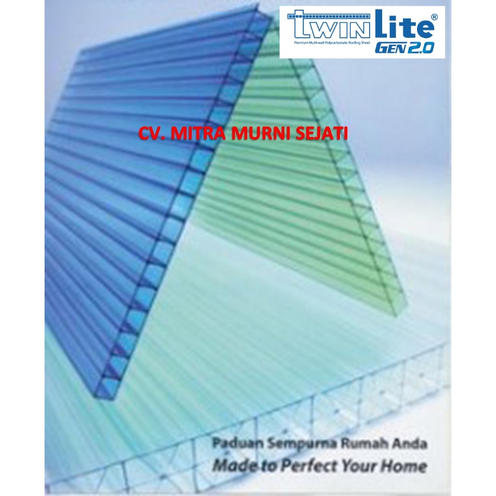 Atap Polycarbonat Transparan Twinlite tebal 6 mm