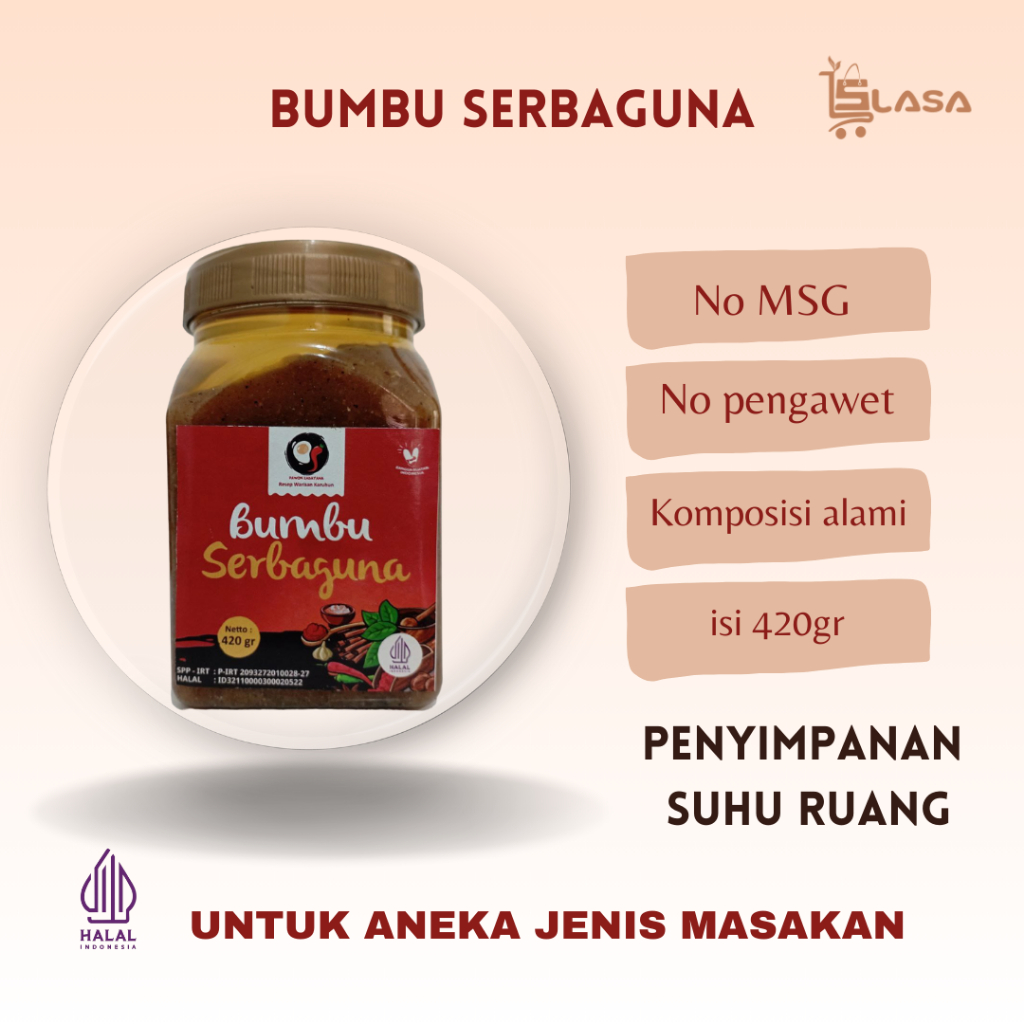 

BUMBU SERBAGUNA | Untuk aneka jenis masakan | Bumbu basah berat 420gr | bumbu masak alami | bumbu masak serbaguna