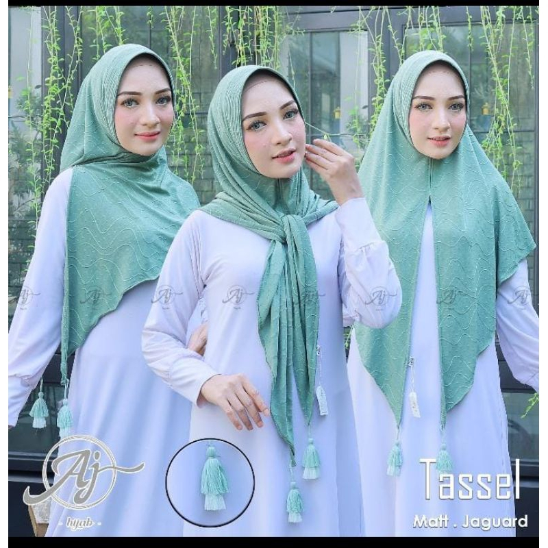 Jilbab Instan Segitiga Instan Jersey Tasel by Sisyhijab