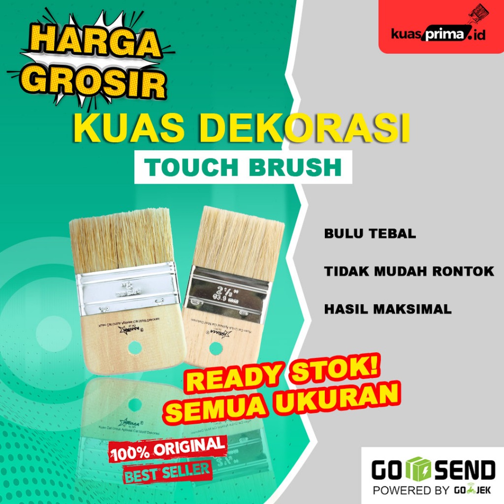 

TERMURAH!! BEST SELLER KUAS DEKORASI PRIMA ATAU TOUCH BRUSH SEMUA UKURAN