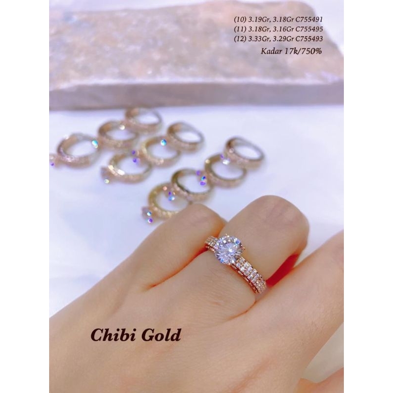 CHIBIGOLD - Cincin Roxe Grande emas 750 kadar 17k - CHIBI GOLD